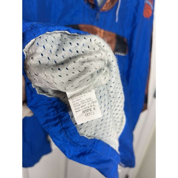 Vintage New York Knicks Two Hype Salem Hype 4 Windbreaker NylonJacket Anorak XXL - Picture 13 of 16